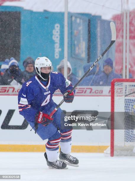 Ryan Poehling of United States during the IIHF World Junior Championship at New Era Field against Canada on December 29, 2017 in Buffalo, New York....