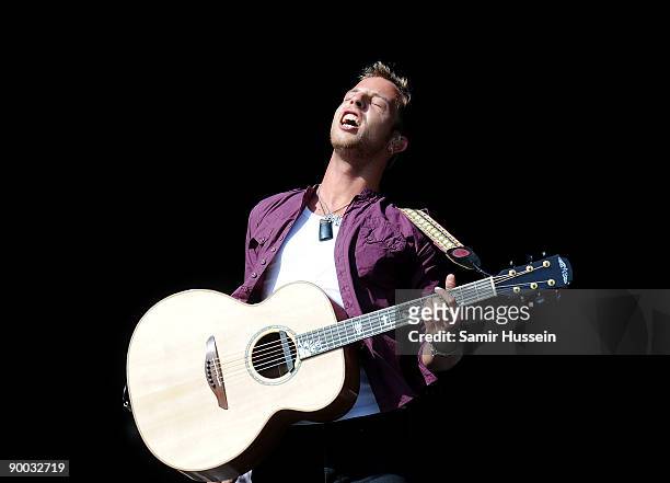 James Morrison performs on the main stage on day 2 of the V Festival on August 23, 2009 at Hylands Park in Chelmsford, England.