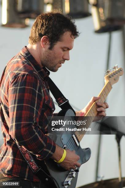 Sean Walker plays with the The Delta Spirit on the Bates Stage at the 29th Annual Sunset Junction Street Fair on August 22, 2009 in Los Angeles,...