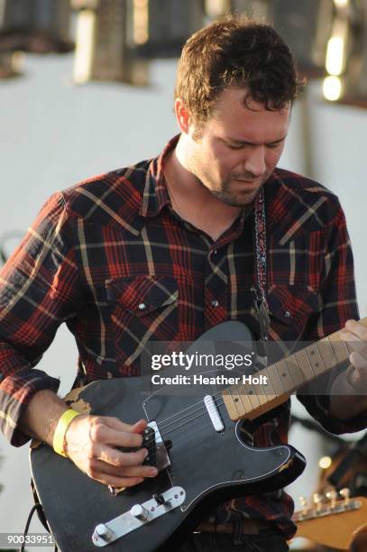 Sean Walker plays with the The Delta Spirit on the Bates Stage at the 29th Annual Sunset Junction Street Fair on August 22, 2009 in Los Angeles,...