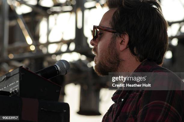 Kelly Winrich plays with the The Delta Spirit on the Bates Stage at the 29th Annual Sunset Junction Street Fair on August 22, 2009 in Los Angeles,...