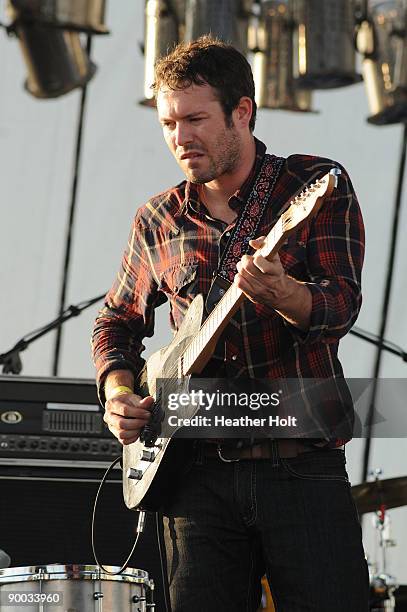 Sean Walker plays with the The Delta Spirit on the Bates Stage at the 29th Annual Sunset Junction Street Fair on August 22, 2009 in Los Angeles,...