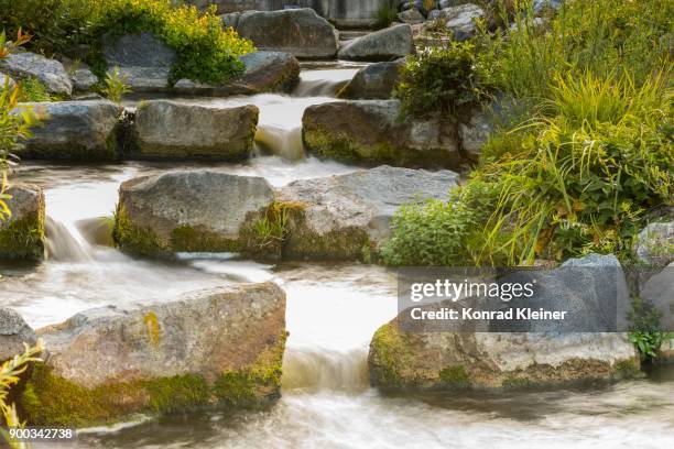 artificial fish ladder, wertach, unterallgaeu, bavaria, germany - fish ladder stock-fotos und bilder