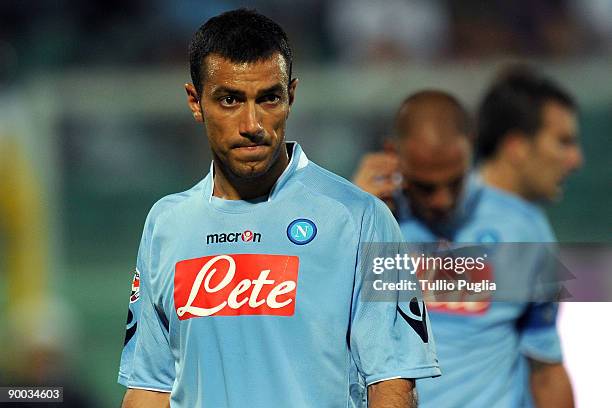 Fabio Quagliarella of Napoli looks on during the Serie A match between US Citta di Palermo and SSC Napoli at Stadio Renzo Barbera on August 23, 2009...