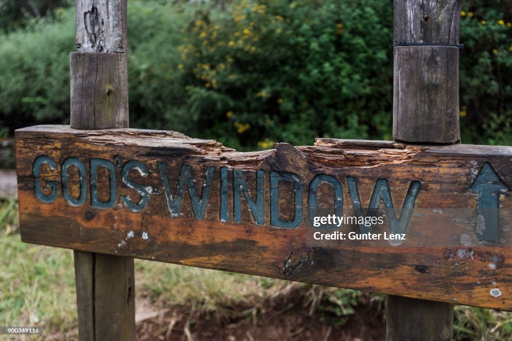 Sign, Gods Window, Panoramic Route, Mpumalanga, South Africa