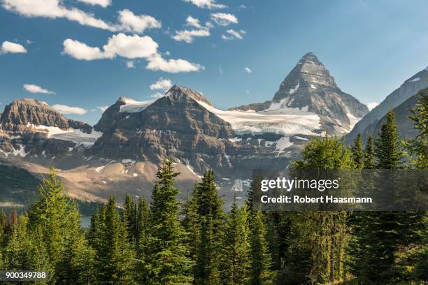 mount assiniboine, mount assiniboine provincial park, canadian rocky mountains, british columbia, canada - mont assiniboine photos et images de collection