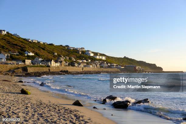 beach of sennen cove, sennen, cornwall, england, great britain - sennen stock pictures, royalty-free photos & images