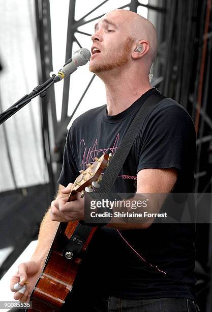 The Script perform at Day 2 of the V Festival at Weston Park on August 23, 2009 in Stafford, England.