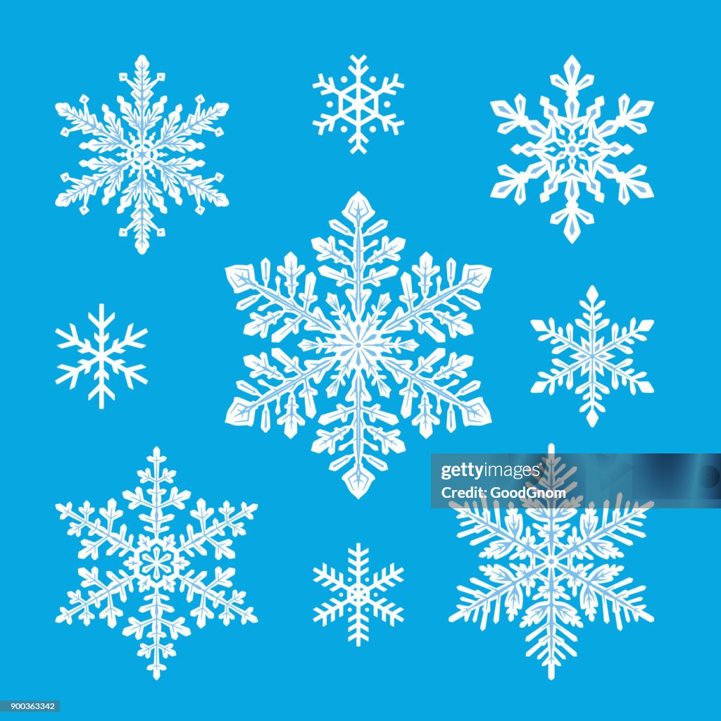 Snowflakes set