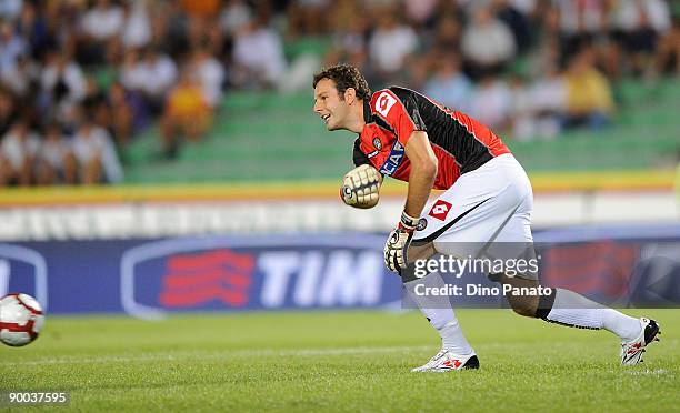 Samir Handanovic goal kepeer of Udinese during the Serie A match between Udinese Calcio and Parma FC at the Friuli Stadium on August 23, 2009 in...