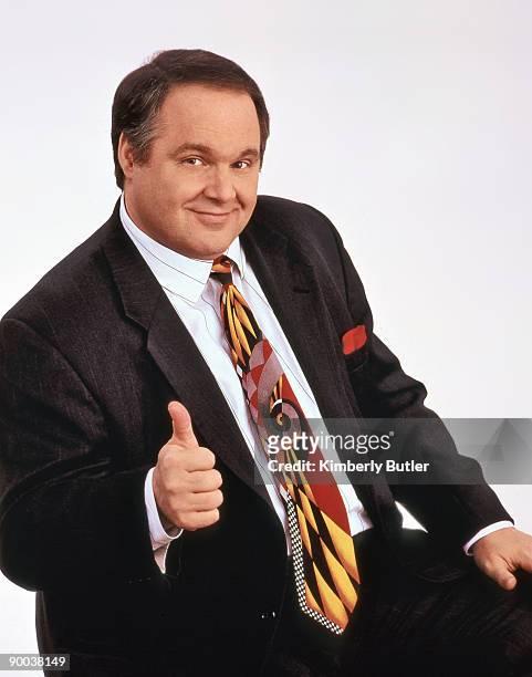 Radio host and conservative political commentator Rush Limbaugh poses at a portrait session in New York City.