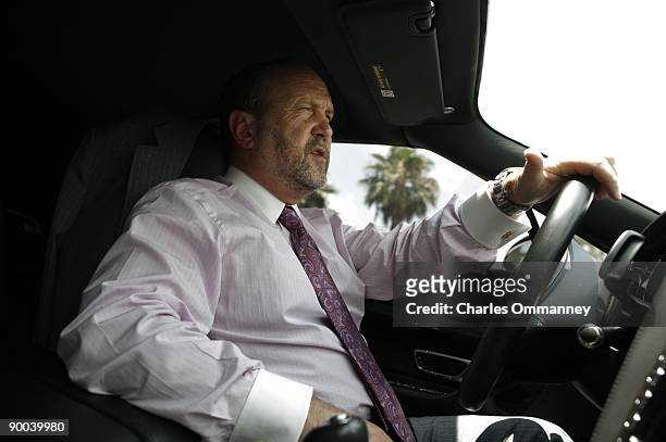 Ronald Book, a powerful Florida lobbyist poses for photos in his car on June 19, 2009 in Miami, Florida. Mr Book used his connections to make sure...