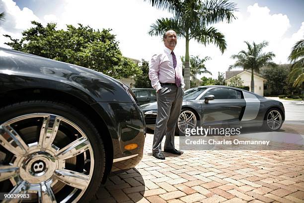 Ronald Book, a powerful Florida lobbyist poses for photos in his home on June 19, 2009 in Miami, Florida. Mr Book used his connections to make sure...