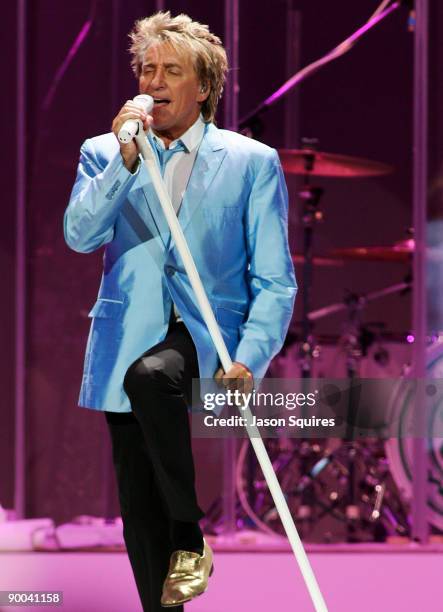 Rod Stewart performs at the Sprint Center on July 28, 2009 in Kansas City, Missouri.