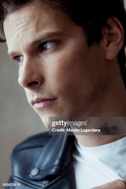 Actor Jean-Baptiste Lafarge is photographed for Self Assignment on December, 2017 in Paris, France.