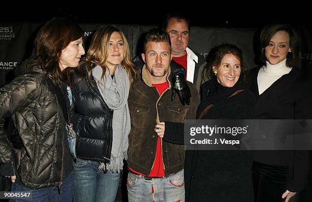 Catherine Keener, Jennifer Aniston, Scott Caan, Bob Stephenson, Nicole Holofcener, director and Joan Cusack with guest