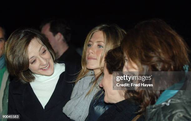 Joan Cusack, Jennifer Aniston, Nicole Holofcener, director, and Catherine Keener