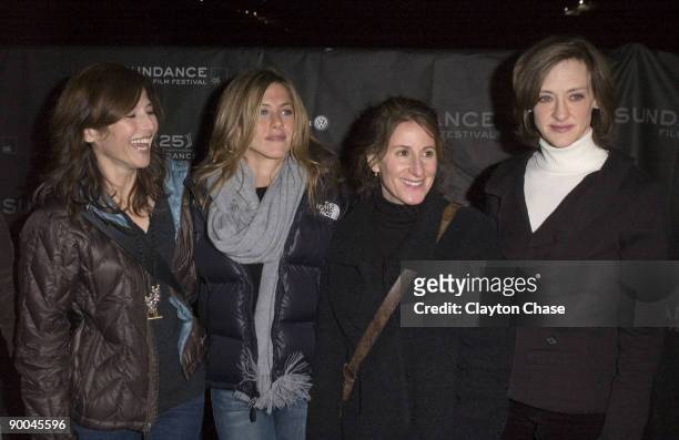 Catherine Keener, Jennifer Aniston, director Nicole Holofcener and Joan Cusack