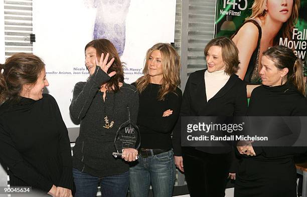 Nicole Holofcener, director, Catherine Keener, Jennifer Aniston, Joan Cusack and Frances McDormand