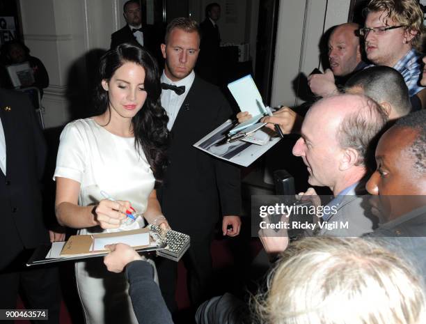 Lana Del Rey leaving The GQ Men of the Year Awards 2012 held at the Royal Opera House on September 04, 2012 in London, England.