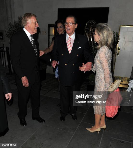 Sir Roger Moore is seen leaving Scott's restaurant on September 06, 2012 in London, England.