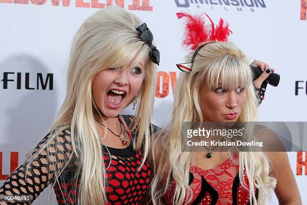 Miss Lolitas arrive for Premiere Of Dimension Films' "Halloween II" at Grauman's Chinese Theatre on August 24, 2009 in Hollywood, California.