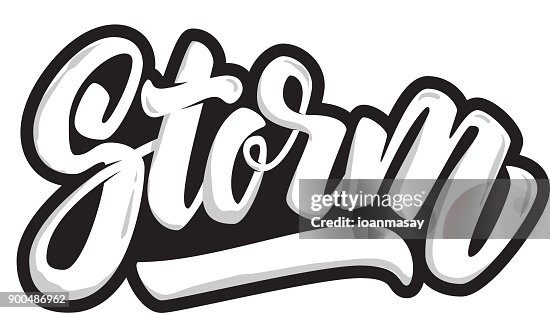 Storm Lettering Quote Isolated On White Background Design Element For ...