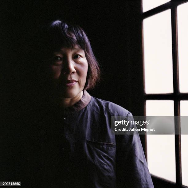 Pianist Zhu Xiao-Mei is photographed for Mirare on November, 2007 in Paris, France.