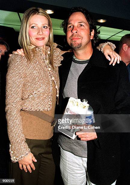 Actress Gwyneth Paltrow and director Peter Farrelly attend a special screening benefit of their new movie 'shallow Hal'' November 7, 2001 in New York...