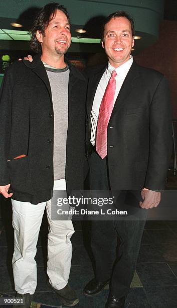 Director Peter Farrelly and his brother Bobby attend a special screening benefit of their new movie 'shallow Hal'' November 7, 2001 in New York City....