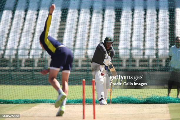 Quinton de Kock during the South African national cricket team training session at PPC Newlands on January 02, 2018 in Cape Town, South Africa.