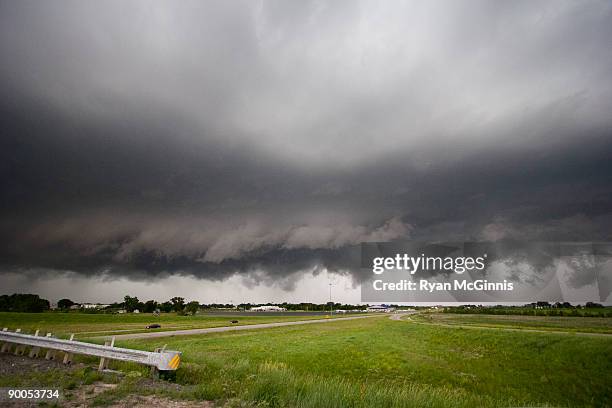 squall line near valley nebraska - squall stock pictures, royalty-free photos & images