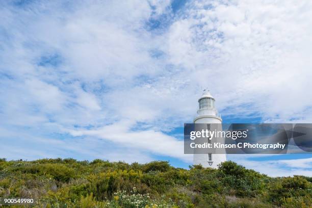 cape bruny lighthouse - bruny island stock pictures, royalty-free photos & images