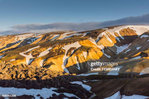 landscape of landmannalaugar - dierenchip stockfoto's en -beelden