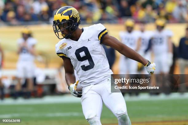 Michigan Wolverines wide receiver Donovan Peoples-Jones during the 2018 Outback Bowl between the Michigan Wolverines and South Carolina Gamecocks on...