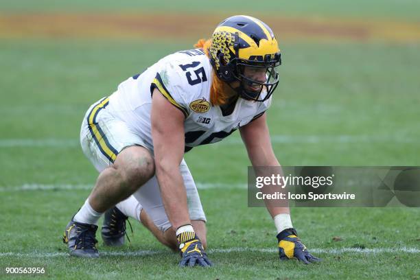 Michigan Wolverines defensive lineman Chase Winovich during the 2018 Outback Bowl between the Michigan Wolverines and South Carolina Gamecocks on...