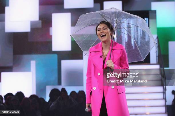 Host Emma Willis attends the launch night of Celebrity Big Brother at Elstree Studios on January 2, 2018 in Borehamwood, England.