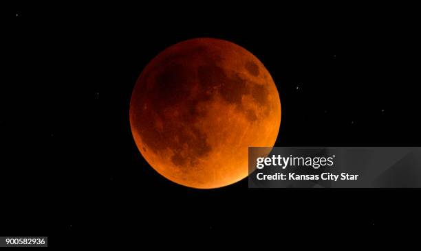 Lunar eclipse in 2015. The moon will once again be a special sight on Jan. 31, 2018.