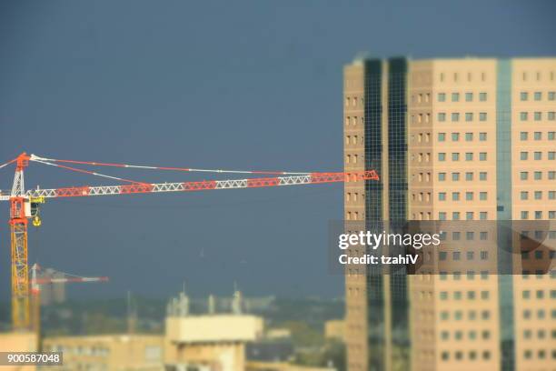 residential buildings in the city of haifa - terraces of the shrine of the báb stock pictures, royalty-free photos & images