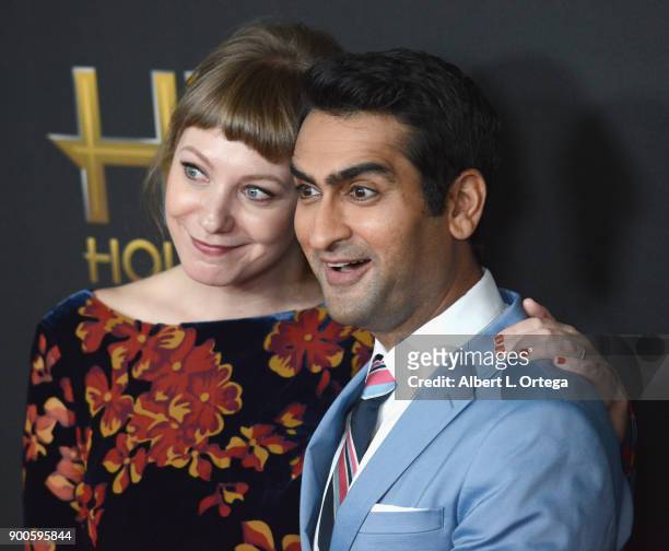 Writer Emily V. Gordon and actor Kumail Nanjiani arrive for the 21st Annual Hollywood Film Awards held at The Beverly Hilton Hotel on November 5,...