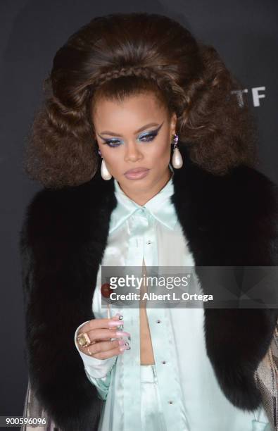Singer Andra Day arrives for the 21st Annual Hollywood Film Awards held at The Beverly Hilton Hotel on November 5, 2017 in Beverly Hills, California.