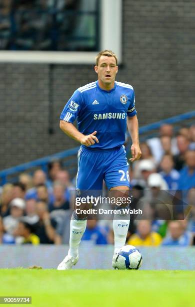 John Terry of Chelsea in action during the Barclays Premier League match between Chelsea and Hull City at Stamford Bridge on August 15, 2009 in...