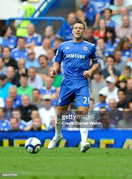 John Terry of Chelsea in action during the Barclays Premier League match between Chelsea and Hull City at Stamford Bridge on August 15, 2009 in...