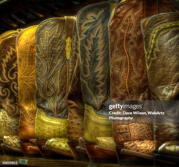 cowboy boots - austin wilson stockfoto's en -beelden