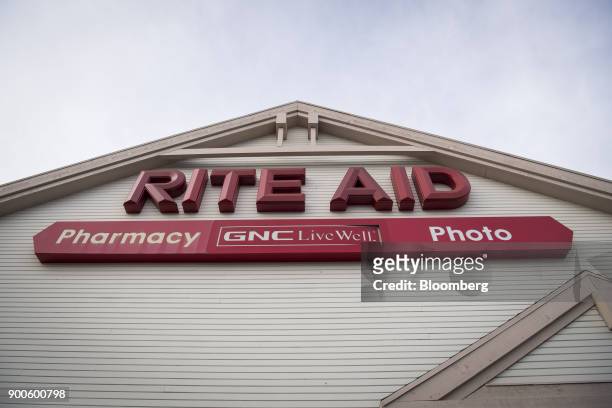 Signage is displayed on the exterior of a Rite Aid Corp. Store in Hercules, California, U.S., on Tuesday, Jan. 2, 2018. Rite Aid Corp. Is scheduled...