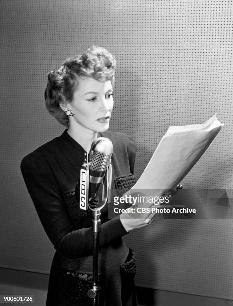 Margaret Hayes guest stars on the CBS Radio drama program, Silver Theater Presentation of "The Magic Darkness." Image dated: March 16, 1941....