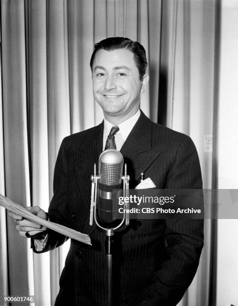 Robert Young guest stars on the CBS Radio drama program, The Gulf Screen Guild Theater Production of "My Love Came Back." Image dated: March 16,...