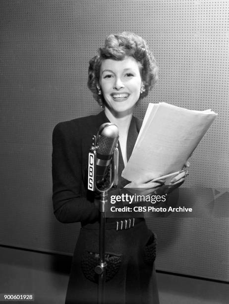 Margaret Hayes guest stars on the CBS Radio drama program, Silver Theater Presentation of "The Magic Darkness." Image dated: March 16, 1941....