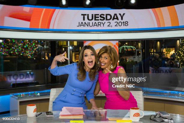 Savannah Guthrie and Hoda Kotb on Tuesday, January 2, 2018 --