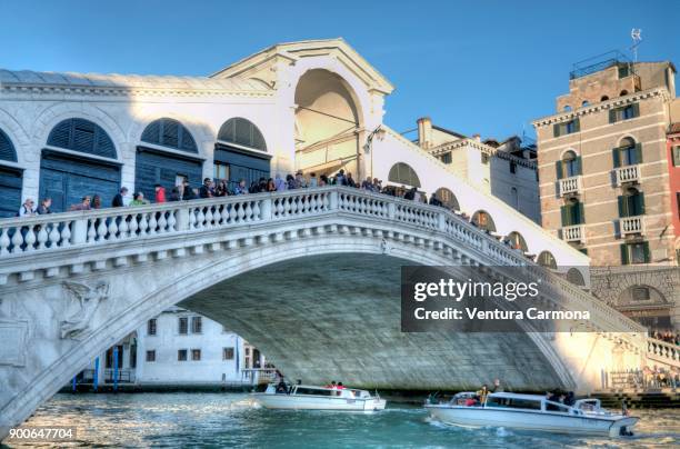 the rialto bridge - venice, italy - rialto bridge foto e immagini stock